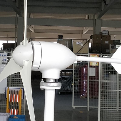Tua bin gió ngang nhỏ màu trắng dùng cho gia đình 600W 800W 1000W 12V 24V 48V