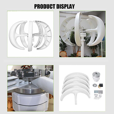 OEM ODM Tua bin gió trục đứng gắn trên mái nhà 200W 12V Máy xay gió dọc để sử dụng trong gia đình